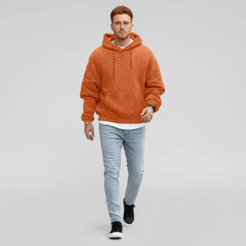 Zopfmuster-Pullover Mit Kapuze - Carlos