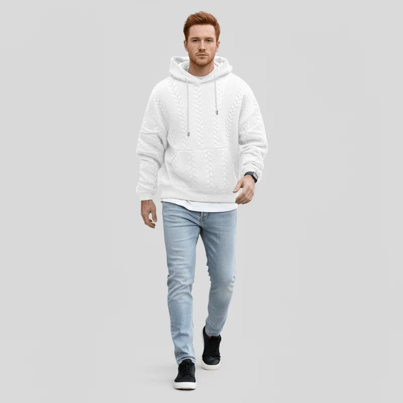 Zopfmuster-Pullover Mit Kapuze - Carlos
