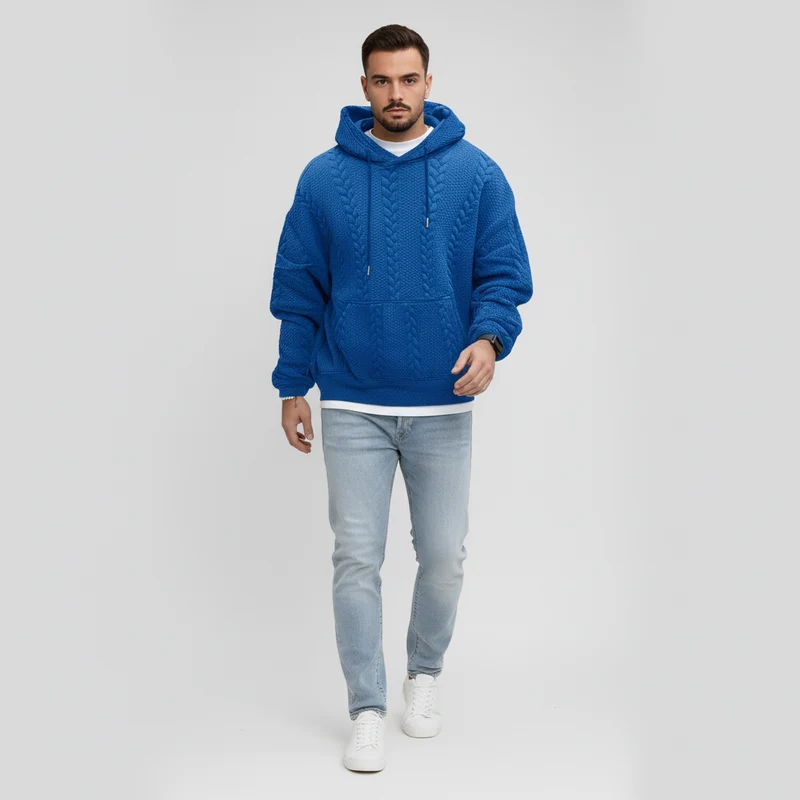 Zopfmuster-Pullover Mit Kapuze - Carlos