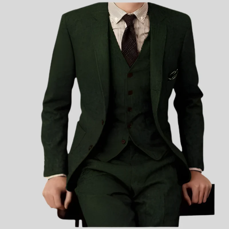 Dreiteiliger Slim-Fit-Anzug - Ansgar