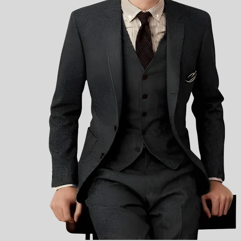 Dreiteiliger Slim-Fit-Anzug - Ansgar