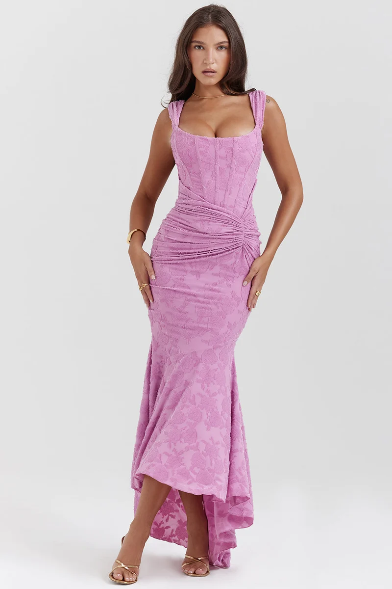 Gerafftes Schulterfreies Kleid - Linda