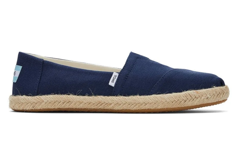 TOMS Alpargata Eco Espadrille aus recycelter Baumwolle für Damen – Marineblau