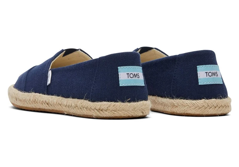TOMS Alpargata Eco Espadrille aus recycelter Baumwolle für Damen – Marineblau