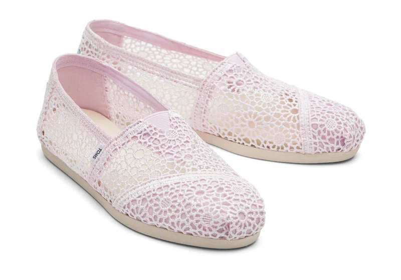 TOMS Marokkanische Alpargata-Häkel-Espadrille für Damen – Flieder