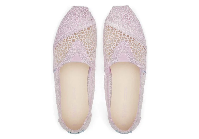 TOMS Marokkanische Alpargata-Häkel-Espadrille für Damen – Flieder