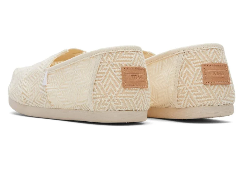 TOMS Alpargata Espadrille mit geometrischer Spitze für Damen – Natur