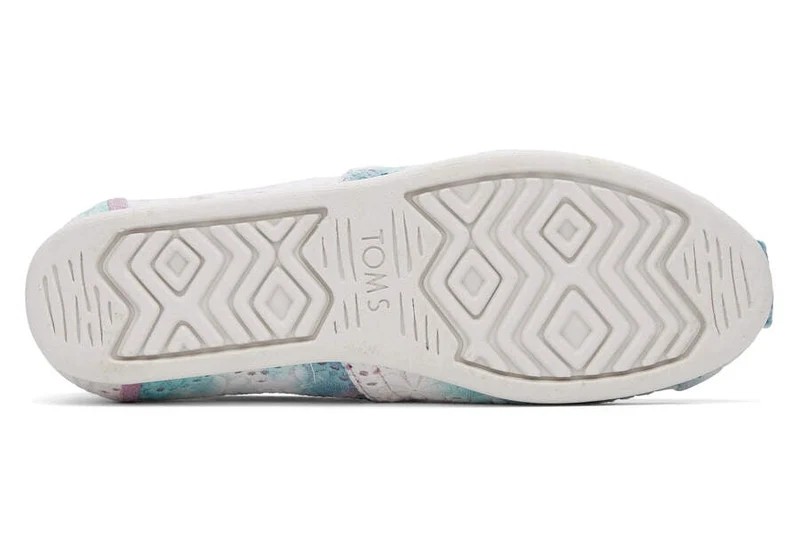 TOMS Alpargata Tie Dye Floral Eyelets Espadrille für Damen – Lilac Mauve