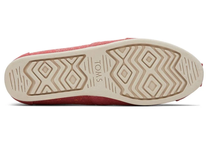 TOMS Alpargata Metallic-Leinen-Espadrille für Damen - Faded Rose