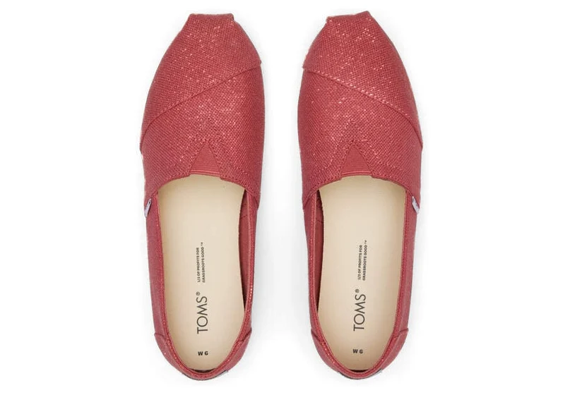 TOMS Alpargata Metallic-Leinen-Espadrille für Damen - Faded Rose