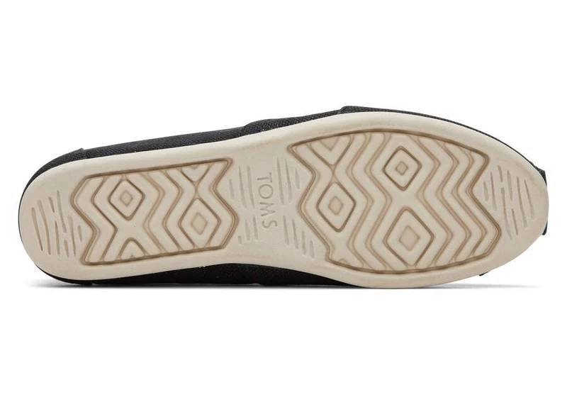 TOMS Alpargata Metallic-Leinen-Espadrille für Damen – Schwarz