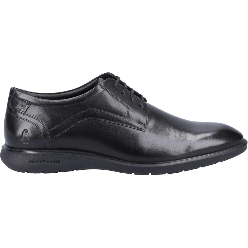 Hush Puppies Herren-Amos-Lederschuh – Schwarz