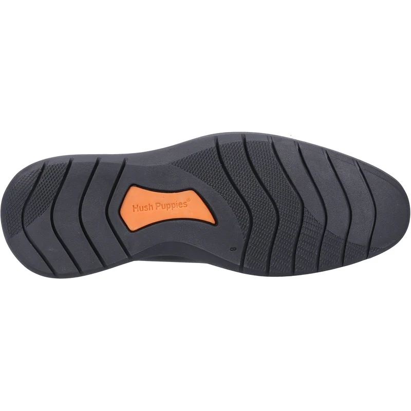 Hush Puppies Herren-Amos-Lederschuh – Schwarz
