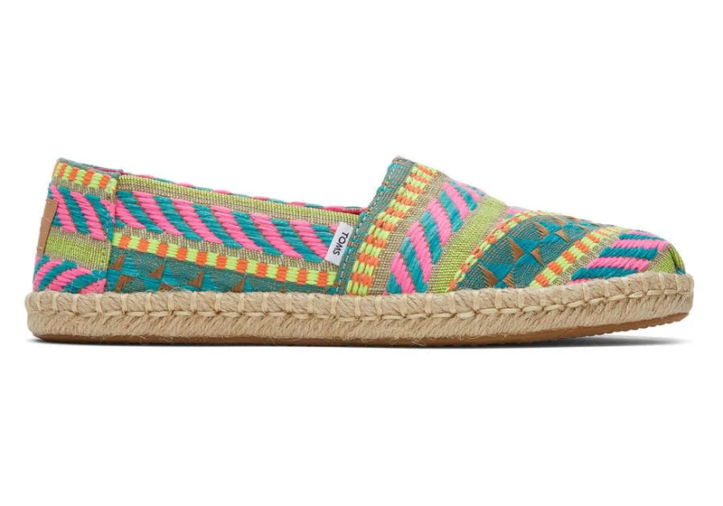 TOMS Damen Alpargata Global Jaquard Rope Espadrille – Rosa