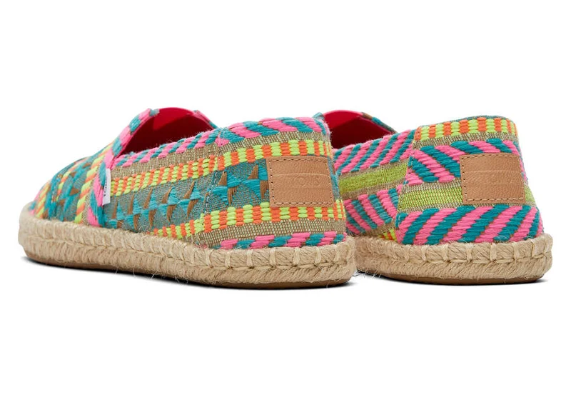 TOMS Damen Alpargata Global Jaquard Rope Espadrille – Rosa