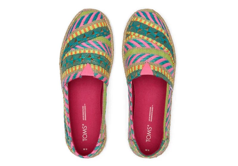 TOMS Damen Alpargata Global Jaquard Rope Espadrille – Rosa