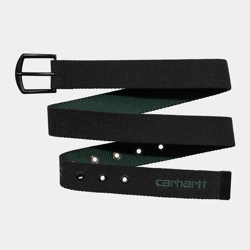 Carhartt WIP Herren-Heston-Gürtel – Schwarz / Discovery Green