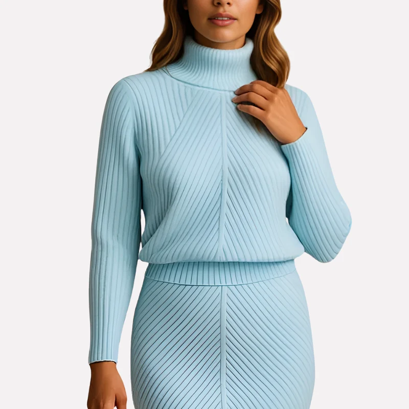 Langärmeliges Midi-Winterkleid - Viktoria