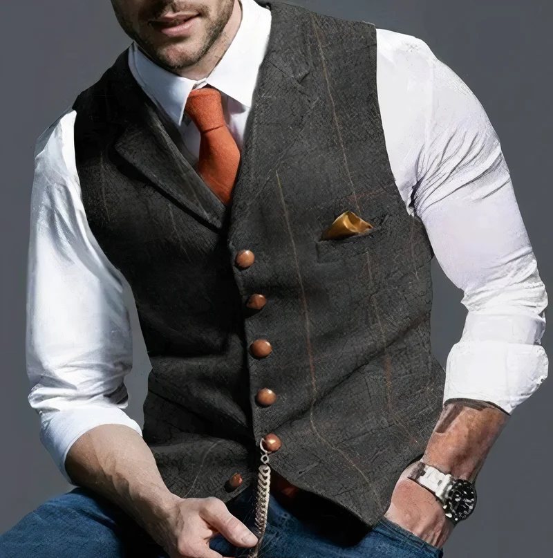Luxuriöses kariertes Herrenweste - Edward