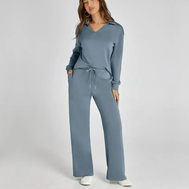 Weites Loungewear-Set Mit Weitem Bein - Joleen