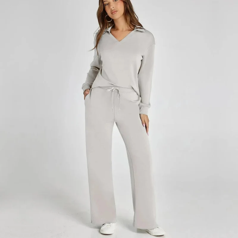 Weites Loungewear-Set Mit Weitem Bein - Joleen