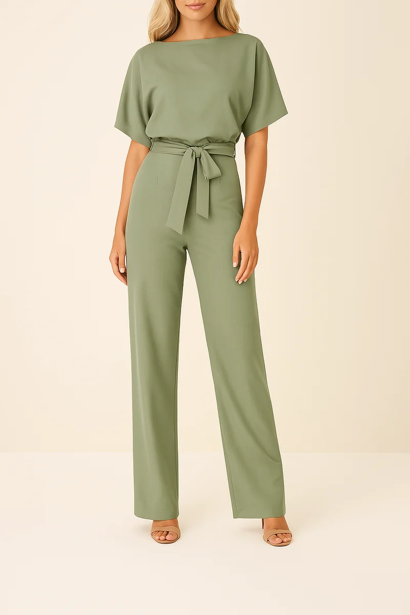 Minimalistischer Jumpsuit Mit Weitem Bein - Lavinia
