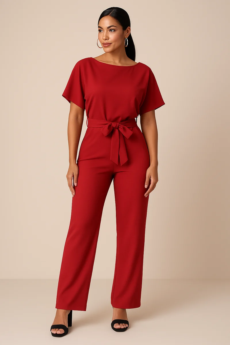Minimalistischer Jumpsuit Mit Weitem Bein - Lavinia