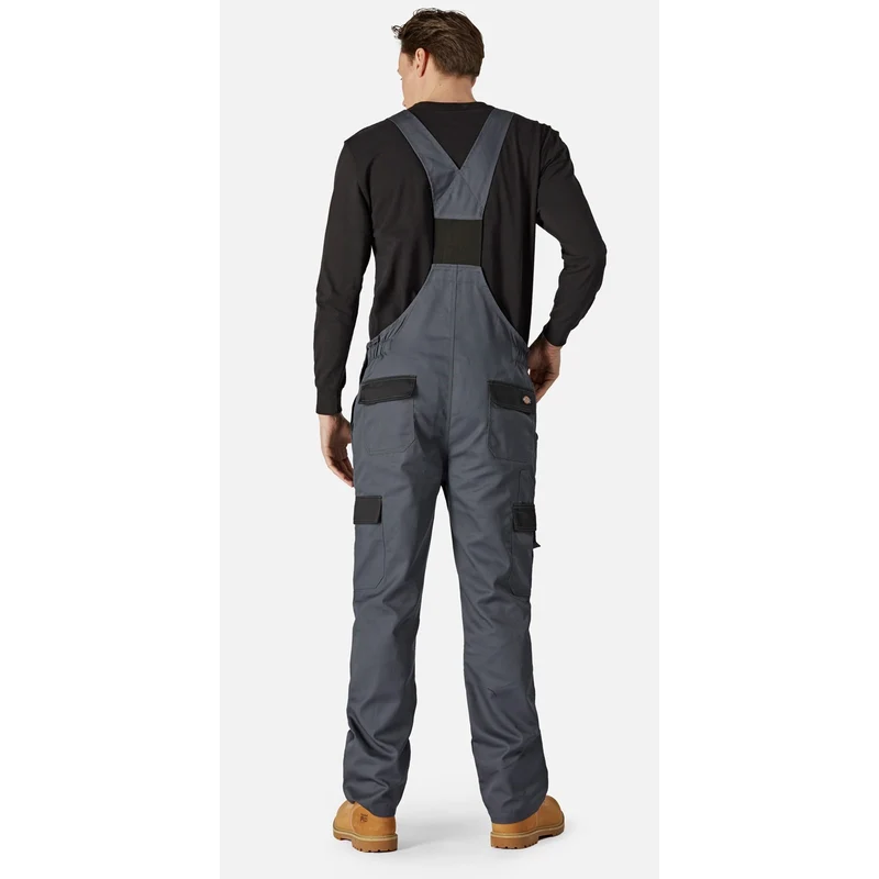 Dickies Alltags-Latzhose und Hosenträger für Herren – Grau