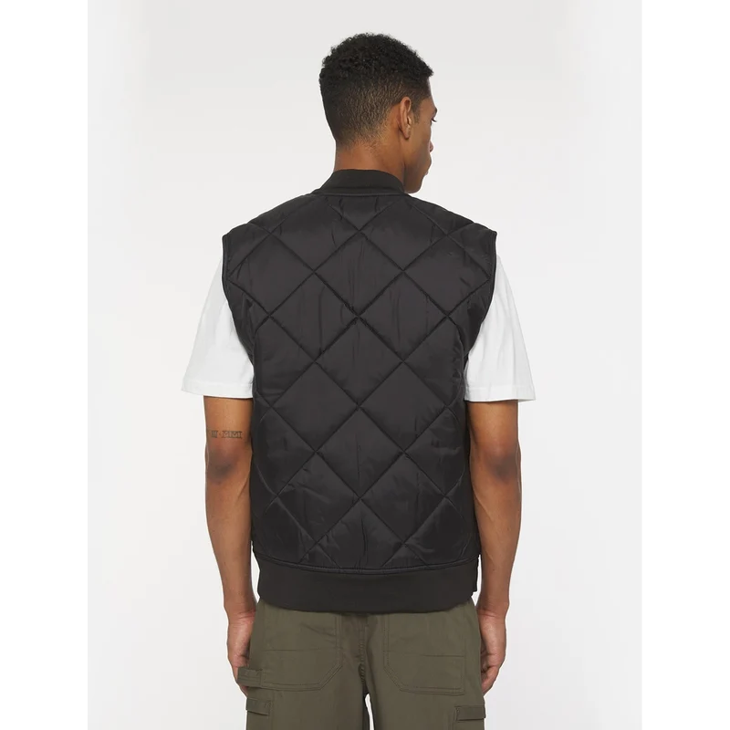 Dickies Herren-Weste mit Rautensteppung – Schwarz