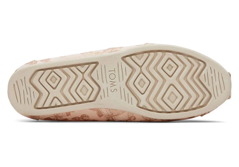 TOMS Alpargata Folien-Schmetterlings-Espadrille für Damen – Dusty Peach