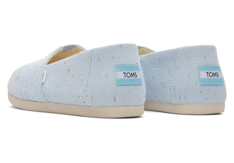 TOMS Alpargata gesprenkelte Espadrille aus recycelter Baumwolle für Damen – Pastellblau