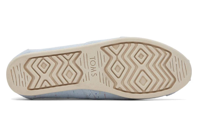 TOMS Alpargata gesprenkelte Espadrille aus recycelter Baumwolle für Damen – Pastellblau