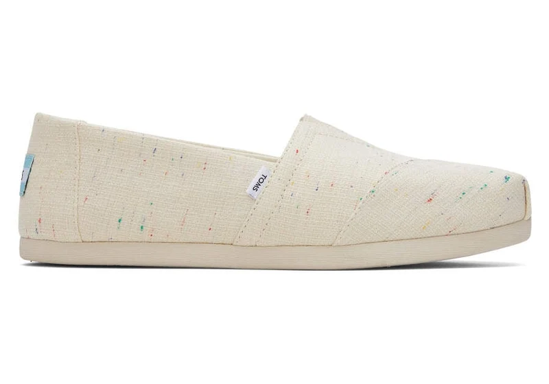 TOMS Damen-Espadrille aus gesprenkelter Alpargata-Baumwolle – Natur