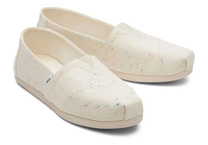 TOMS Damen-Espadrille aus gesprenkelter Alpargata-Baumwolle – Natur