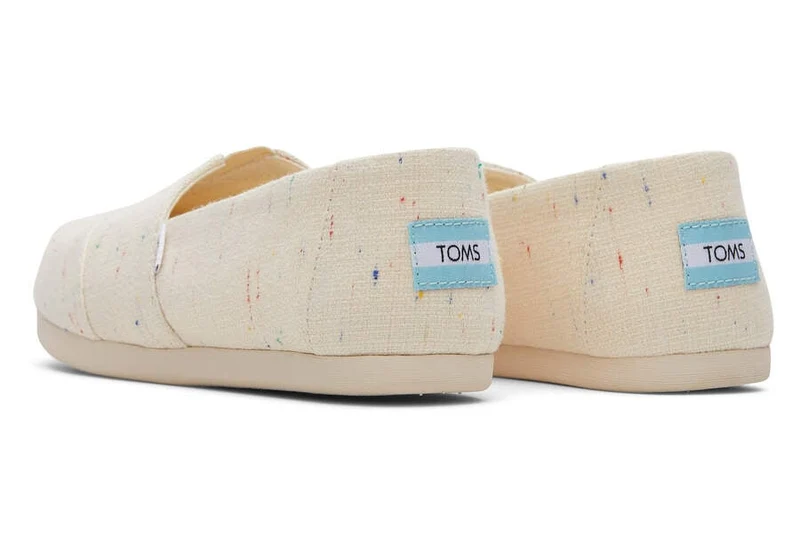 TOMS Damen-Espadrille aus gesprenkelter Alpargata-Baumwolle – Natur