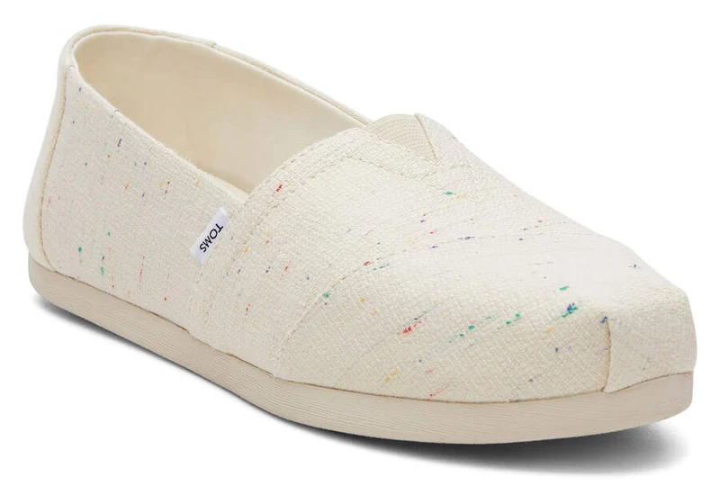 TOMS Damen-Espadrille aus gesprenkelter Alpargata-Baumwolle – Natur
