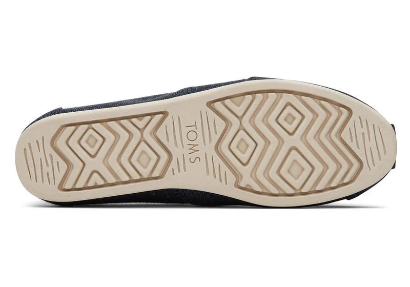 TOMS Damen Alpargata gesprenkelte Espadrille aus recycelter Baumwolle – Schwarz