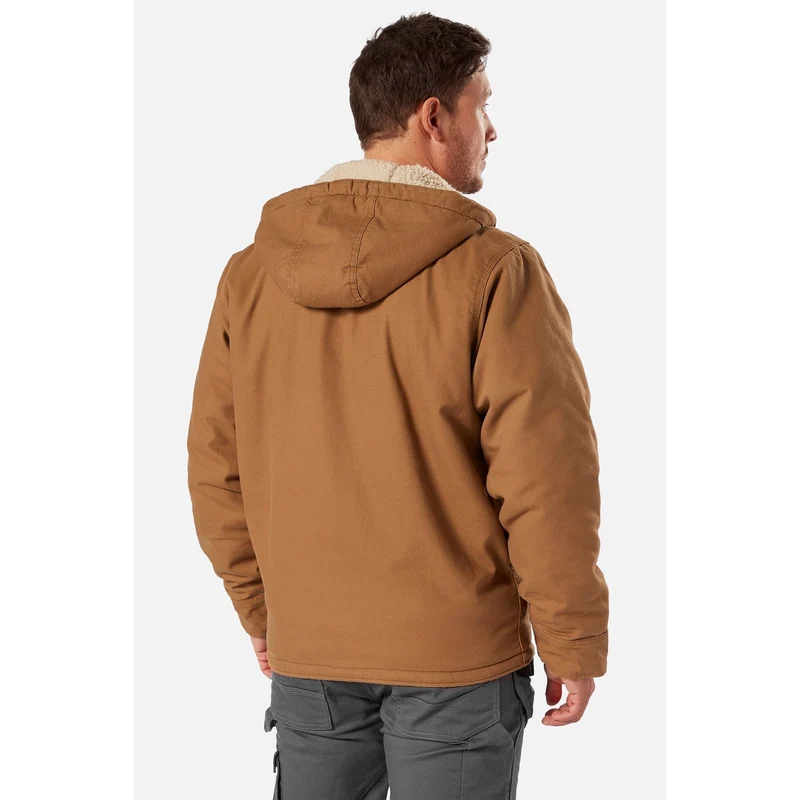 Dickies Herren-Entenjacke mit Sherpa-Futter – Braun