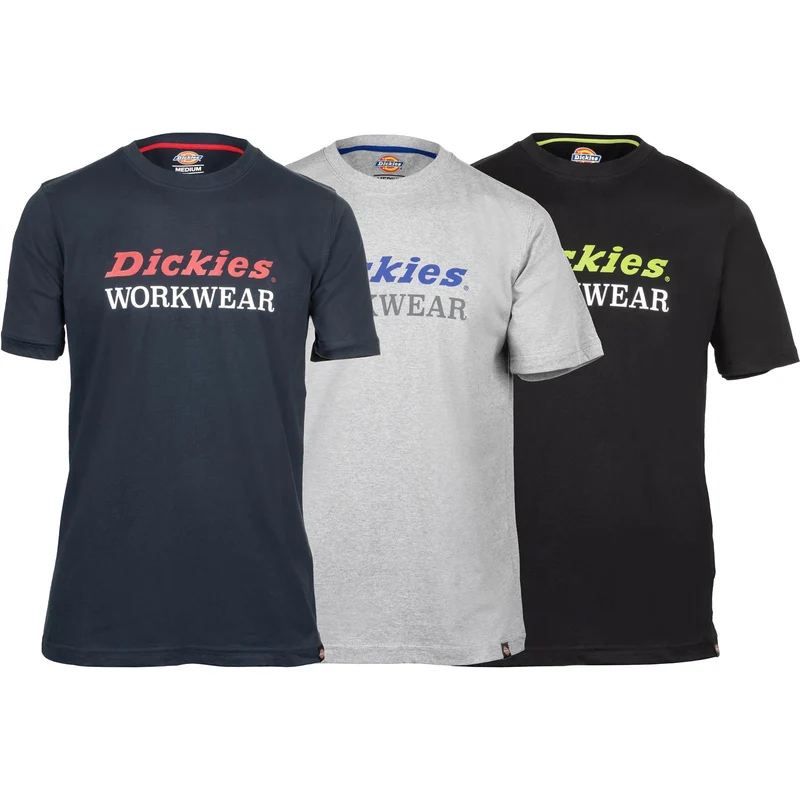 Dickies Herren Rutland Grafik-T-Shirt (3er-Pack) – Schwarz