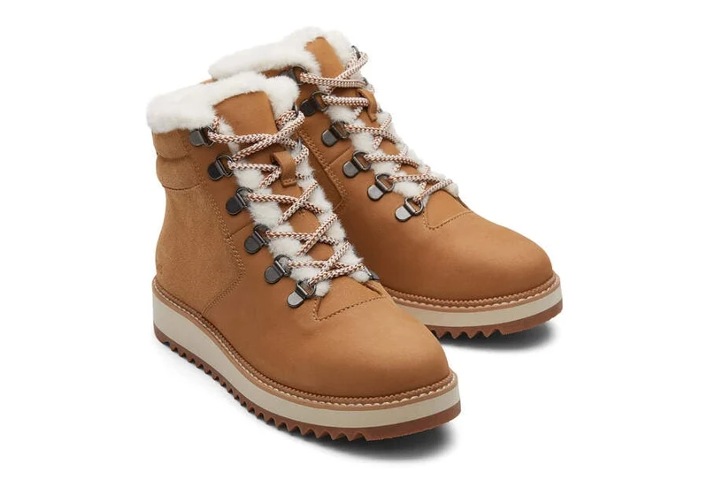 TOMS Damen-Stiefelette aus Mojave-Leder – Braun