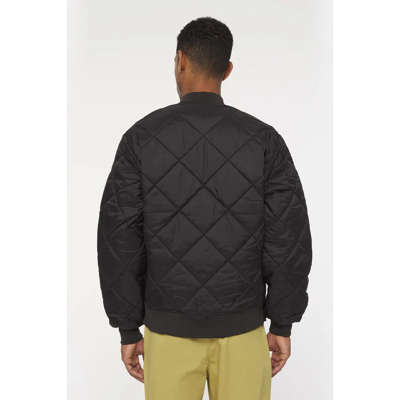 Dickies Diamantgesteppte Nylonjacke für Herren – Schwarz