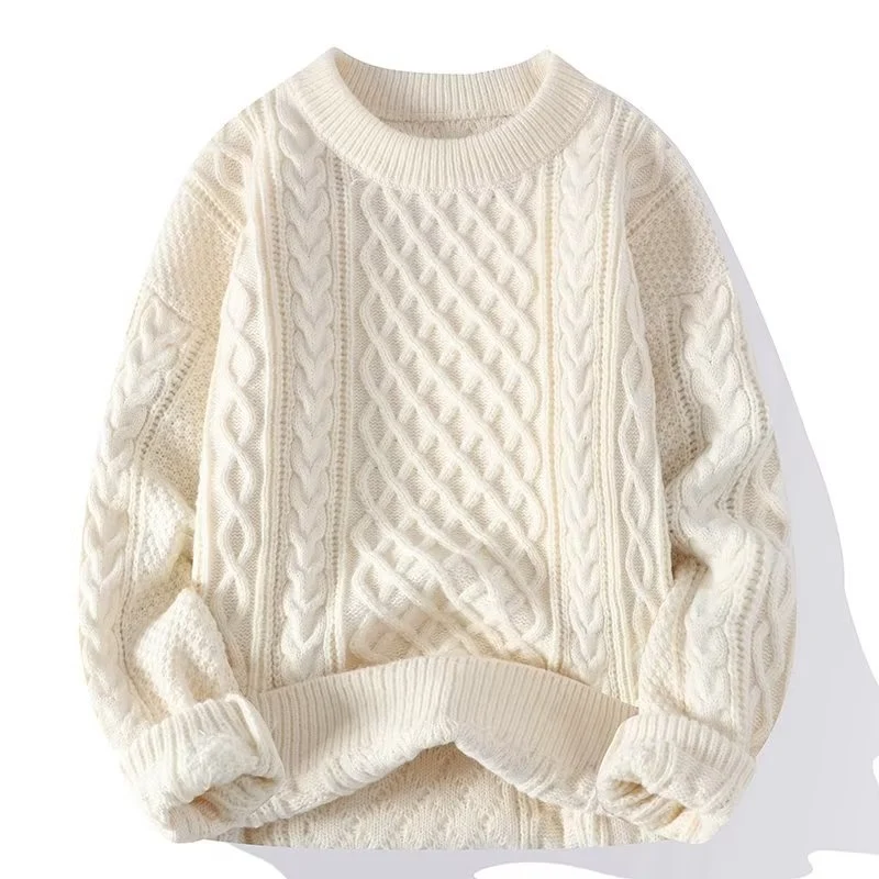 Langarm-Zopfmuster-Pullover - David