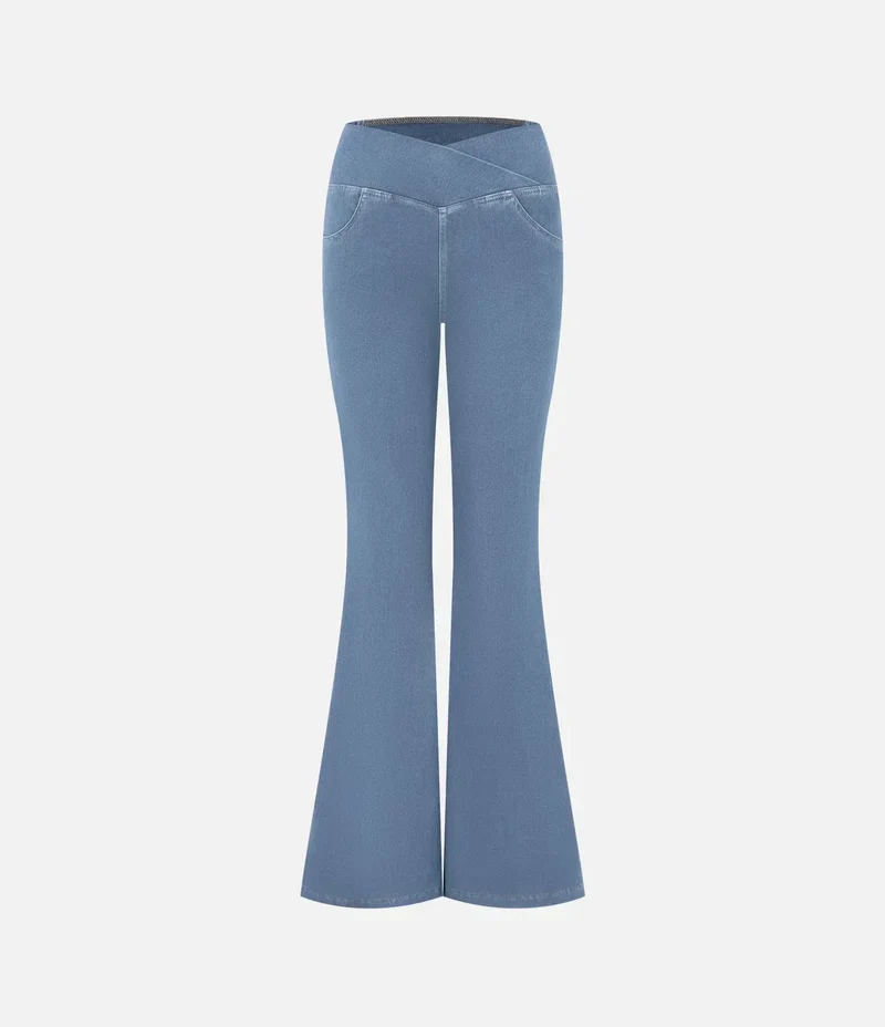 Stilvolle Bootcut-Jeans für Damen - Rosa