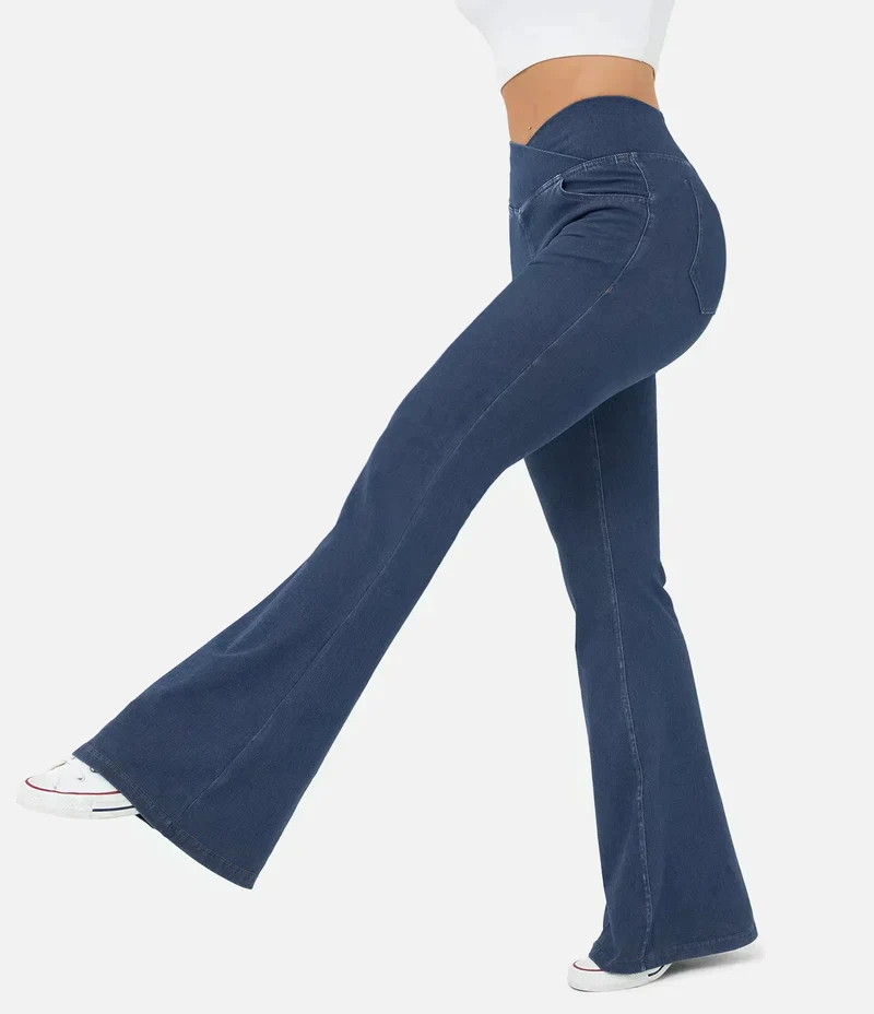 Stilvolle Bootcut-Jeans für Damen - Rosa