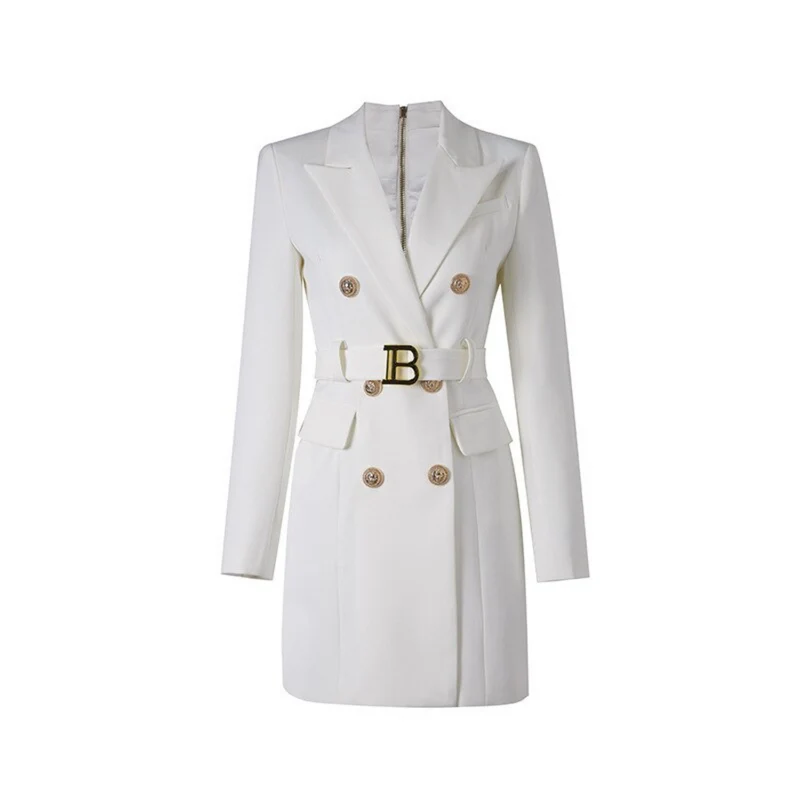 Stilvolles Einfarbiges Blazer-Kleid - Celeste