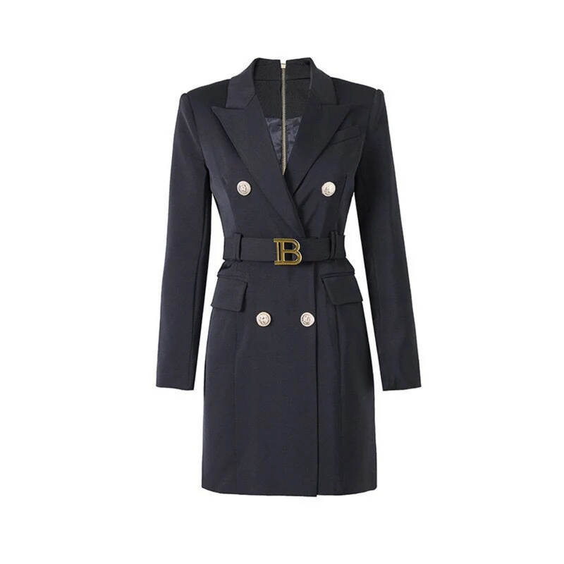 Stilvolles Einfarbiges Blazer-Kleid - Celeste