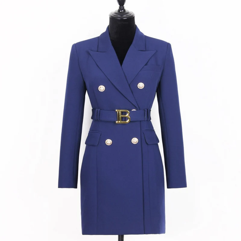 Stilvolles Einfarbiges Blazer-Kleid - Celeste