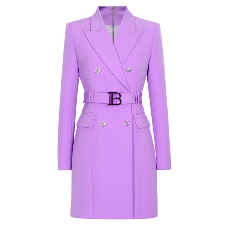 Stilvolles Einfarbiges Blazer-Kleid - Celeste