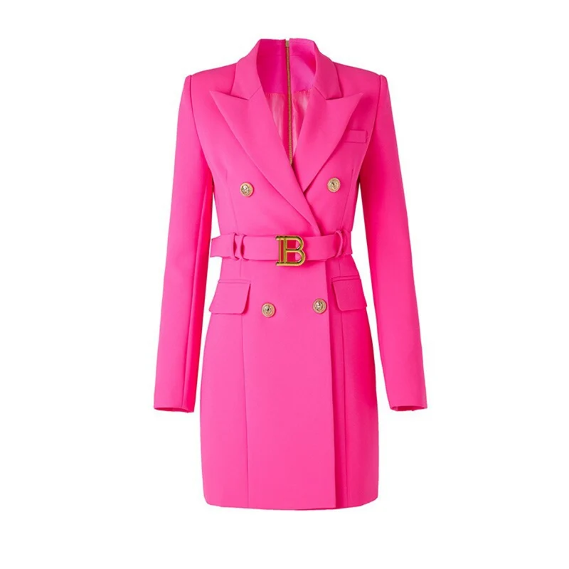 Stilvolles Einfarbiges Blazer-Kleid - Celeste