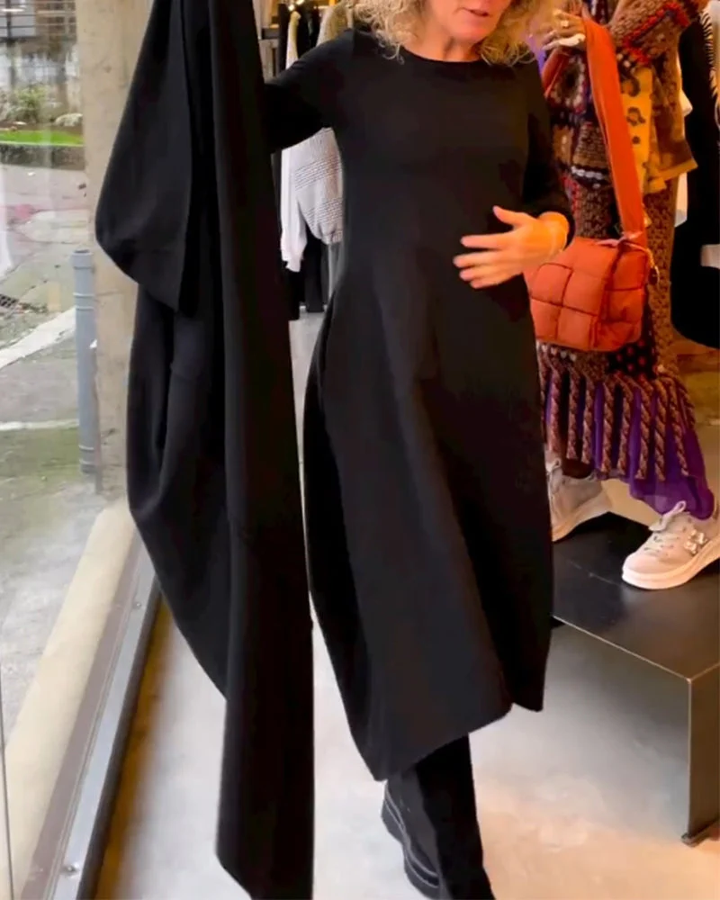 Klassisches Schwarzes Midi-Kleid - Sofia